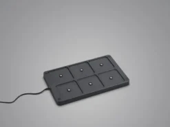 6er SET Akku LED Outdoor Tischleuchten FERNANDEZ Schwarz ohne Kabel, H: 38cm