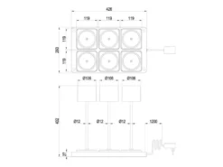 6er SET Akku LED Outdoor Tischleuchten FERNANDEZ Schwarz ohne Kabel, H: 38cm