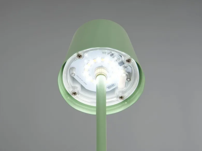 2er SET Akku LED Tischlampen kabellos für Innen & Außen, Grün - 21cm klein