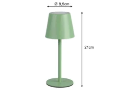 2er SET Akku LED Tischlampen kabellos für Innen & Außen, Grün - 21cm klein