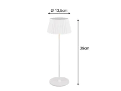 2er SET Akku LED Tischlampen kabellos für Innen & Außen, Weiß - Höhe 39cm