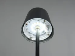 2er SET Akku LED Tischlampen kabellos für Innen & Außen, Schwarz - 21cm klein