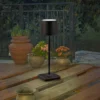 2er SET Akku LED Tischlampen kabellos für Innen & Außen, Schwarz - H: 38cm