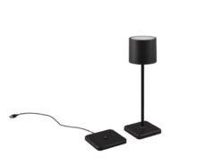 2er SET Akku LED Tischlampen kabellos für Innen & Außen, Schwarz - H: 38cm