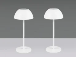 2er SET Akku LED Tischlampen kabellos für Innen & Außen, Weiß - 30cm klein
