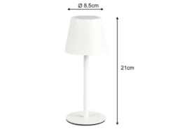2er SET Akku LED Tischlampen kabellos für Innen & Außen, Weiß - 21cm klein