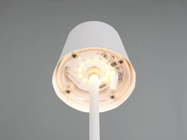 2er SET Akku LED Tischlampen kabellos für Innen & Außen, Weiß - 21cm klein