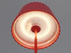2er SET Akku LED Tischlampen kabellos für Innen & Außen, Rot - Höhe 39cm