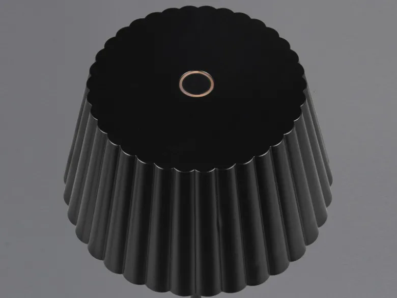 2er SET Akku LED Tischlampen kabellos für Innen & Außen, Schwarz - Höhe 39cm