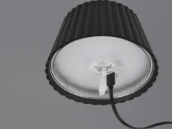 2er SET Akku LED Tischlampen kabellos für Innen & Außen, Schwarz - Höhe 39cm