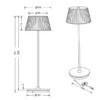 2er SET Akku LED Tischlampen kabellos für Innen & Außen, Grün - Höhe 39cm
