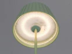 2er SET Akku LED Tischlampen kabellos für Innen & Außen, Grün - Höhe 39cm