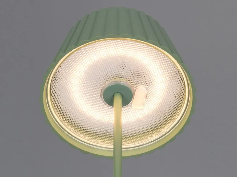 2er SET Akku LED Tischlampen kabellos für Innen & Außen, Grün - Höhe 39cm