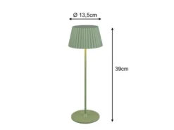 2er SET Akku LED Tischlampen kabellos für Innen & Außen, Grün - Höhe 39cm