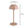 2er SET Akku LED Tischlampen kabellos für Innen & Außen, Coffee - 30cm klein
