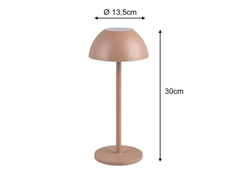 2er SET Akku LED Tischlampen kabellos für Innen & Außen, Coffee - 30cm klein