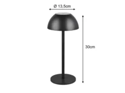 2er SET Akku LED Tischlampen kabellos für Innen & Außen, Schwarz - 30cm klein