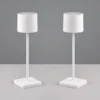 2er SET Akku LED Tischlampen kabellos für Innen & Außen, Weiß - H: 38cm