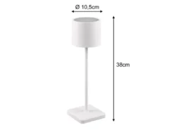 2er SET Akku LED Tischlampen kabellos für Innen & Außen, Weiß - H: 38cm