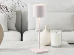 2er SET Akku LED Tischlampen kabellos für Innen & Außen, Weiß - H: 38cm