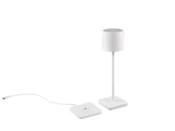 2er SET Akku LED Tischlampen kabellos für Innen & Außen, Weiß - H: 38cm