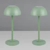 2er SET Akku LED Tischlampen kabellos für Innen & Außen, Grün - 30cm klein