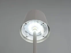 2er SET Akku LED Tischlampen kabellos für Innen & Außen, Grau - 21cm klein