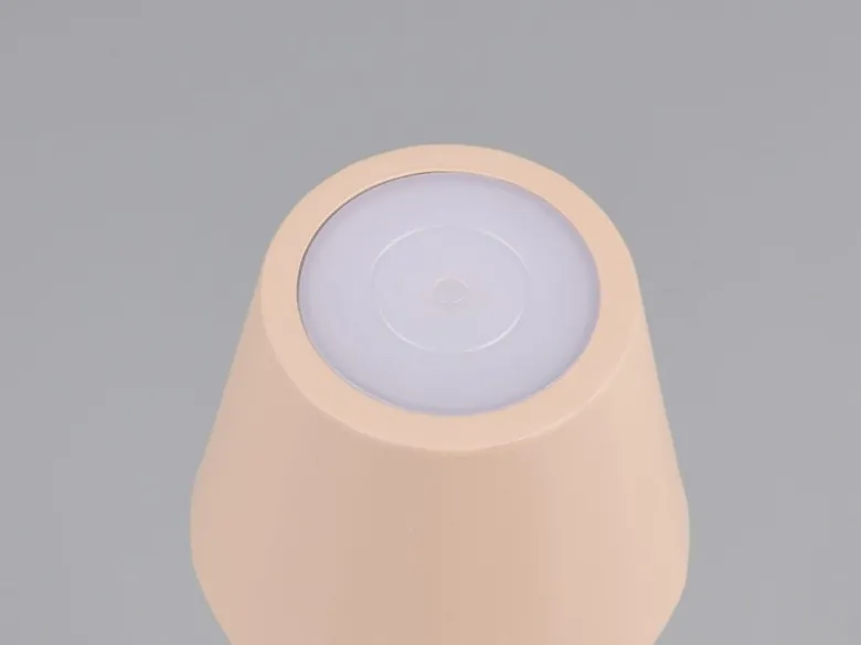 2er SET Akku LED Tischlampen kabellos für Innen & Außen, Beige - 21cm klein