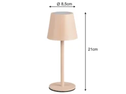 2er SET Akku LED Tischlampen kabellos für Innen & Außen, Beige - 21cm klein