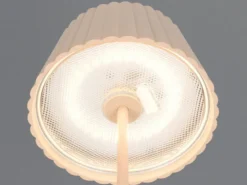 2er SET Akku LED Tischlampen kabellos für Innen & Außen, Beige - Höhe 39cm