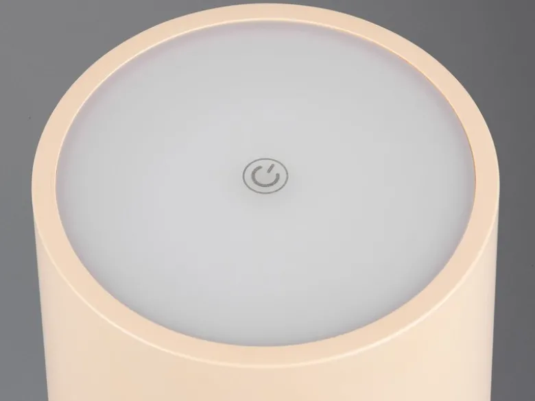 2er SET Akku LED Tischlampen kabellos für Innen & Außen, Beige - H: 38cm