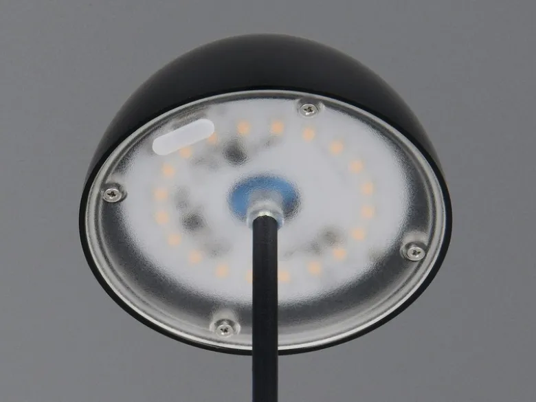2er SET Akku LED Tischleuchten kabellos für Innen & Außen, Schwarz - 20cm klein
