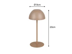 2er SET Akku LED Tischleuchten kabellos für Innen & Außen, Coffee - 20cm klein