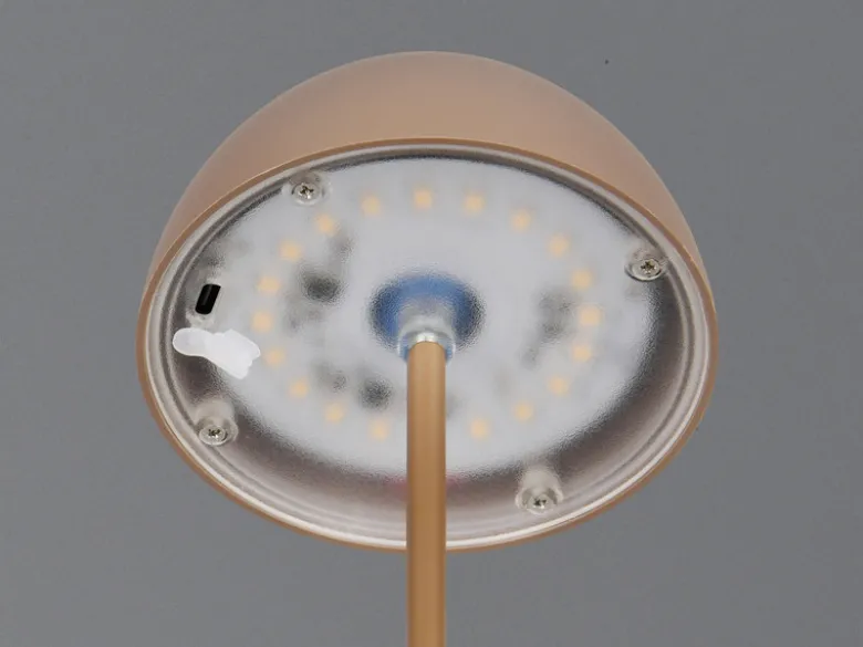 2er SET Akku LED Tischleuchten kabellos für Innen & Außen, Coffee - 20cm klein