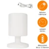 2er SET Akku LED Tischleuchten Outdoor mit RGB Farbwechsler, Höhe 25cm