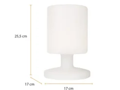 2er SET Akku LED Tischleuchten Outdoor mit RGB Farbwechsler, Höhe 25cm