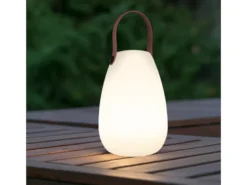 2er SET Akku LED Tischleuchten für außen & innen mit RGB, H: 21cm