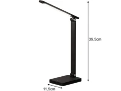 2er SET Akku Schreibtischlampen Schwarz ohne Kabel, Höhe 39,5cm
