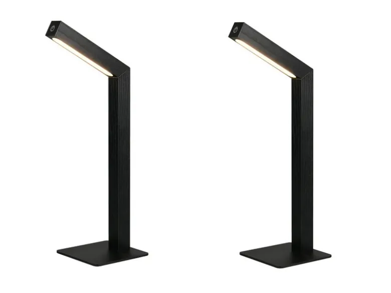 2er SET Akku Schreibtischlampen magnetisch in Schwarz, Höhe 37cm