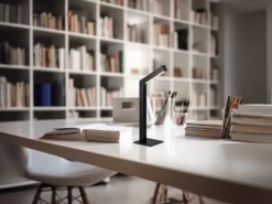 2er SET Akku Schreibtischlampen magnetisch in Schwarz, Höhe 37cm