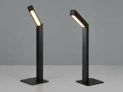 2er SET Akku Schreibtischlampen magnetisch in Schwarz, Höhe 37cm