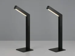 2er SET Akku Schreibtischlampen magnetisch in Schwarz, Höhe 37cm