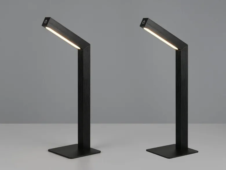 2er SET Akku Schreibtischlampen magnetisch in Schwarz, Höhe 37cm
