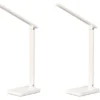 2er SET Akku Schreibtischlampen Weiß ohne Kabel, Höhe 39,5cm