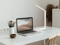 2er SET Akku Schreibtischlampen Weiß ohne Kabel, Höhe 39,5cm