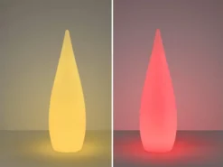 2er SET Akku Stehlampen kabellos mit Farbwechsel für Innen & Außen