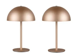 2er SET Akku Tischlampen Coffee, Touch dimmbar, USB aufladbar, Höhe 21cm