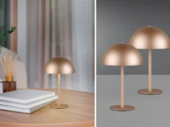 2er SET Akku Tischlampen Coffee, Touch dimmbar, USB aufladbar, Höhe 21cm