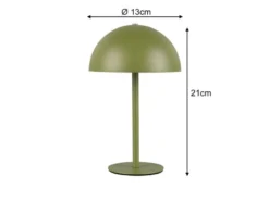 2er SET Akku Tischlampen Grün, Touch dimmbar, USB aufladbar, Höhe 21cm