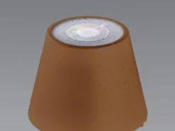 2er SET Akku Tischlampen Rostfarben ohne Kabel mit Ladestation, Höhe 34cm